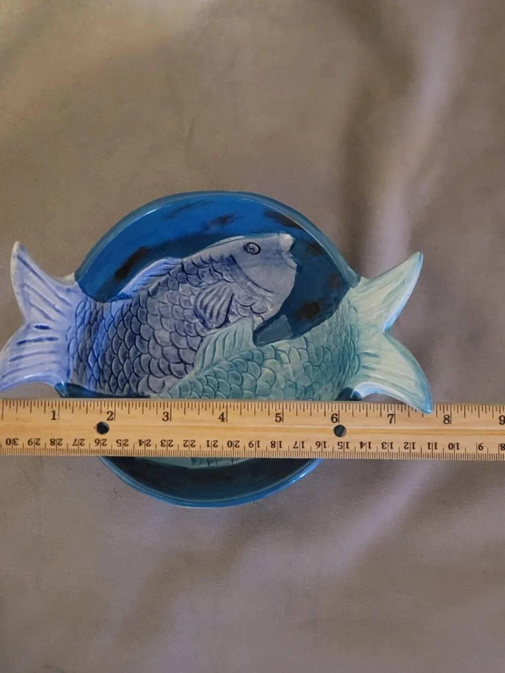 Fish Tales Chip Dip Platter Pottery by Nanette Vacher for Ambiance Collections